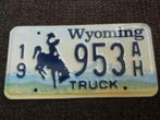 Kentekenplaat licenseplate Wyoming USA, Gebruikt, Verzenden
