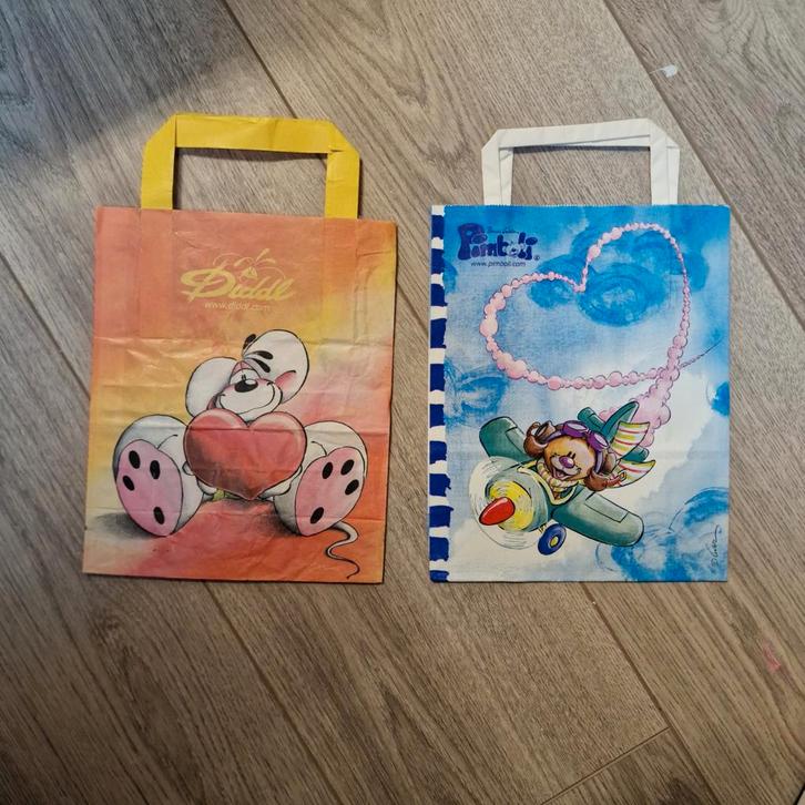 Vintage Diddl Tasjes A5 formaat- Set van 2, Verzamelen, Diddl, Gebruikt, Tas, Koffer of Zak, Diddl, Ophalen of Verzenden