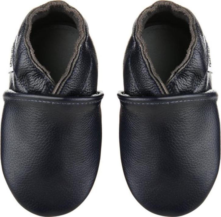 Aanbieding! Zwarte leren babyslofjes van Baby-Slofje, Kinderen en Baby's, Babykleding | Schoentjes en Sokjes, Nieuw, Meisje, Slofjes