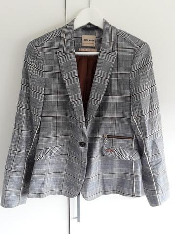 MOS MOSH Blauw/Bruin Geruite Blazer Maat 40 beschikbaar voor biedingen