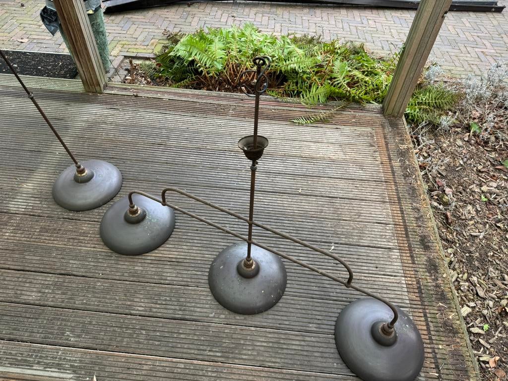 Vintage brocante hanglampen 2 stuk, Antiek en Kunst, Antiek | Lampen, Ophalen