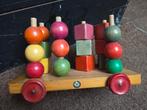 Nooitgedagt wagen met gestapelde ballen en blokken 28cm, Antiek en Kunst, Ophalen of Verzenden