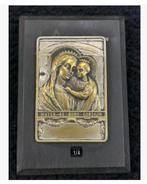 Antiek religie plaquette hout koper Mater de Bono Consilio, Antiek en Kunst, Ophalen of Verzenden