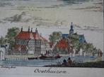 twee gravures kleur Oosthuizen, Zeeman en Bulthuis, 1734, Antiek en Kunst, Kunst | Etsen en Gravures, Verzenden