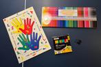 Vingerverf kliederblok kleurtjes toverstiften puntenslijper, Ophalen of Verzenden, Zo goed als nieuw, Materiaal