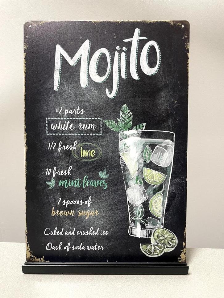 Mojito wandbord (Old Look), Huis en Inrichting, Woonaccessoires | Tekstborden en Spreuken, Nieuw, Ophalen of Verzenden