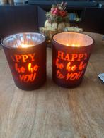 Mooie riviera maison waxinelichtjes, Huis en Inrichting, Ophalen of Verzenden, Zo goed als nieuw, Overige materialen, Minder dan 25 cm