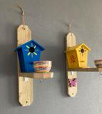 Handgemaakte Vogelhuisjes met plank, Ophalen, Nieuw
