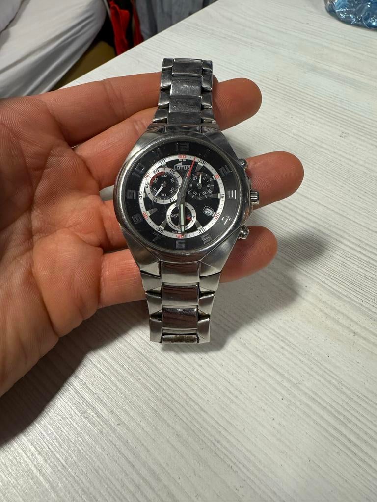 Lotus 15412 Chronograph Herenhorloge, Overige merken, Gebruikt, Staal, Polshorloge