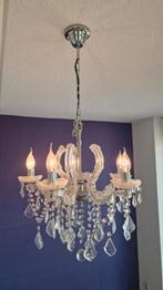Kroonluchter kristal glas, Huis en Inrichting, Lampen | Kroonluchters, Ophalen of Verzenden, Zo goed als nieuw, Glas
