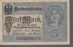 Duitsland Darlehnskaffenschein 5 Mark 1917, Postzegels en Munten, Bankbiljetten | Europa | Niet-Eurobiljetten, Verzenden, Duitsland