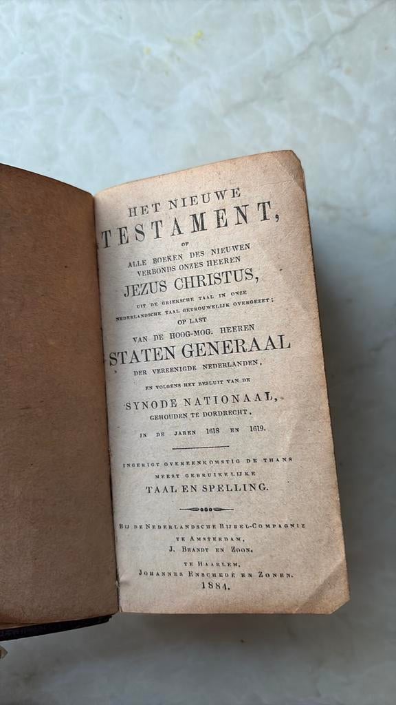 Bijbel: Nieuwe testament (1884), Antiek en Kunst, Antiek | Boeken en Bijbels, Ophalen of Verzenden