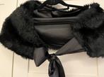 Zwart bontjasje met strik - Zo goed als nieuw!, Maat 38/40 (M), Zwart, Ophalen of Verzenden, Zo goed als nieuw