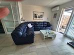 Bankstel leer, Huis en Inrichting, Ophalen, 250 tot 300 cm, Gebruikt, Minder dan 75 cm