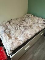 IKEA Brimnes Bed, Ophalen, Gebruikt, Wit, Tweepersoons