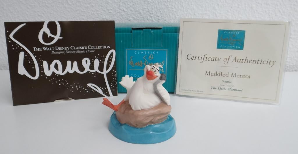 WDCC - The Little Mermaid - Scuttle - Muddled Mentor - 2006, Ophalen of Verzenden, Nieuw, Beeldje of Figuurtje