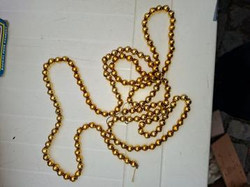 Antieke glaskralen kerst ketting beschikbaar voor biedingen