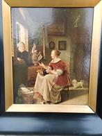 2 Antieke schilderijen, Antiek en Kunst, Ophalen of Verzenden