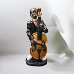 Retro Vintage Beeld Muzikant met Contrabas, Ophalen, Gebruikt, Dier