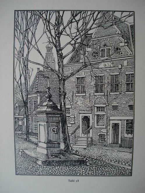 18 / Enkhuizen De Waag voorzijde Gravure 1902, Antiek en Kunst, Kunst | Etsen en Gravures, Ophalen of Verzenden