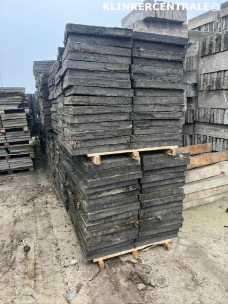 1.500m2 antraciet terrastegels 50x50x6cm oprittegels, beton, Tuin en Terras, Tegels en Klinkers, Gebruikt, Terrastegels, Beton