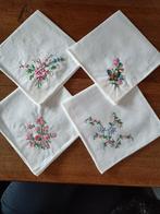 4 Geborduurde Dames Zakdoeken, nieuw, Ophalen of Verzenden