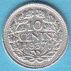 Nederland 10 cent 1937 Wilhelmina zilver, Sch. 908, Zilver, Ophalen of Verzenden, 10 cent, Koningin Wilhelmina