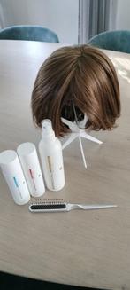 Haarwerk, bruin bobkapsel, Ophalen of Verzenden, Zo goed als nieuw, Pruik of Haarverlenging