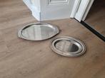 2 x chroom serveer schaal 28x24 en  30x20 bijna gratis, Ophalen of Verzenden, Zo goed als nieuw
