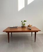 Vintage teakhouten salontafel, jaren 60/Deens design, Ophalen, Gebruikt, 100 tot 150 cm, 50 tot 100 cm