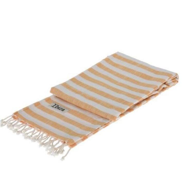 Leuke hamamdoek Ibiza oker, Huis en Inrichting, Badkamer | Badtextiel en Accessoires, Nieuw, Handdoek, Ophalen of Verzenden