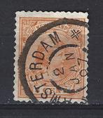 Nr. 34 AMSTERDAM grootrondstempel 1891 Nederland voor 10% CW, Verzenden, T/m 1940, Gestempeld