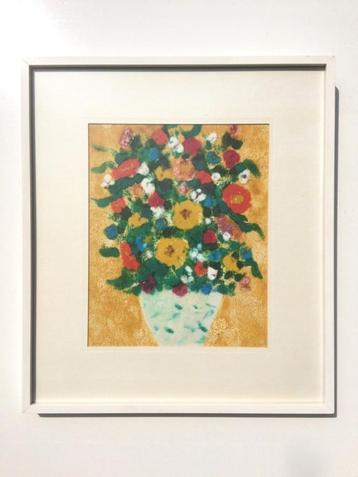 Alvarido : ' Bloemen ' [ VINTAGE 70s ] Pastel beschikbaar voor biedingen