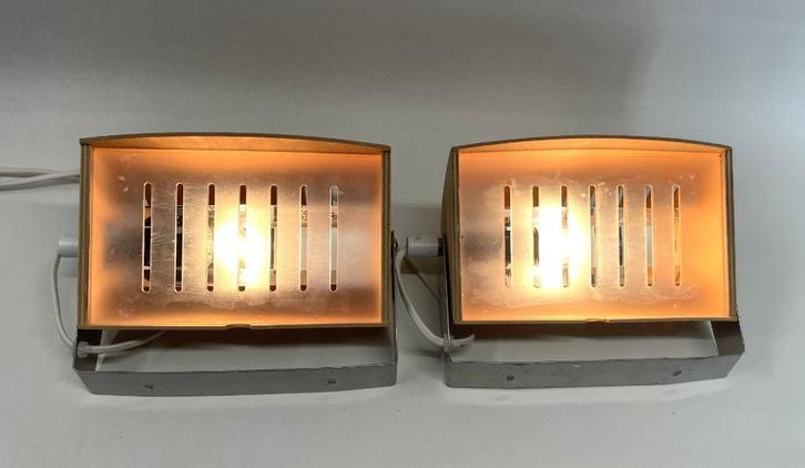 Set van 2 IKEA Strimma wandlampen jaren '90 vintage, Huis en Inrichting, Lampen | Wandlampen, Gebruikt, Hout, Kunststof, Metaal