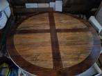 Ronde koloniale tafel 1.50 m., Huis en Inrichting, Tafels | Eettafels, Ophalen, Gebruikt, 100 tot 150 cm, Koloniaal