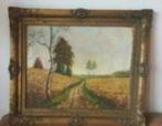 Olieverf (w) h. Noordam (1922) weggetje door korenveld, Antiek en Kunst, Ophalen