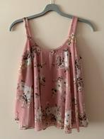 Roze Top met Bloemenprint - Maat S/M, Kleding | Dames, Tops, Maat 38/40 (M), Ophalen of Verzenden, Zo goed als nieuw, Korte mouw