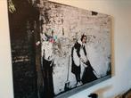 Banksy Canvas in goede staat 95 cm x 135 cm, Ophalen