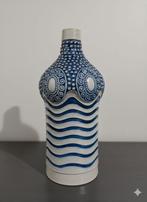 Art Nouveau Fles Reinhold Hanke, Steen, Gebruikt, Blauw, Ophalen of Verzenden