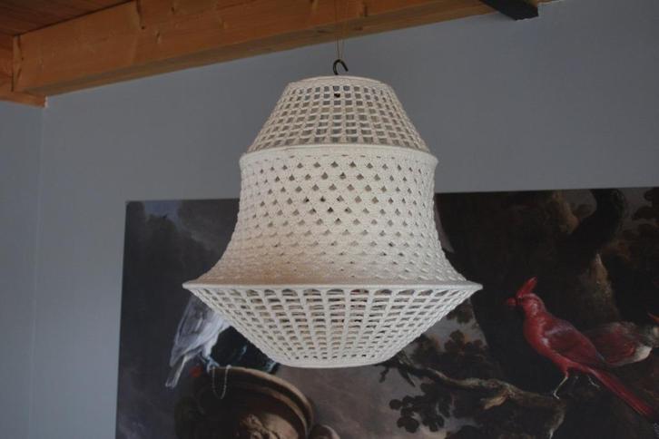 2 x ronde gehaakte lampenkap hanglamp TARIDA Light & Living, Huis en Inrichting, Lampen | Hanglampen, Zo goed als nieuw, Stof