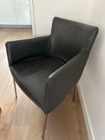 Eetkamerstoelen 6 stuks!, Huis en Inrichting, Stoelen, Ophalen, Leer, Zo goed als nieuw, Grijs