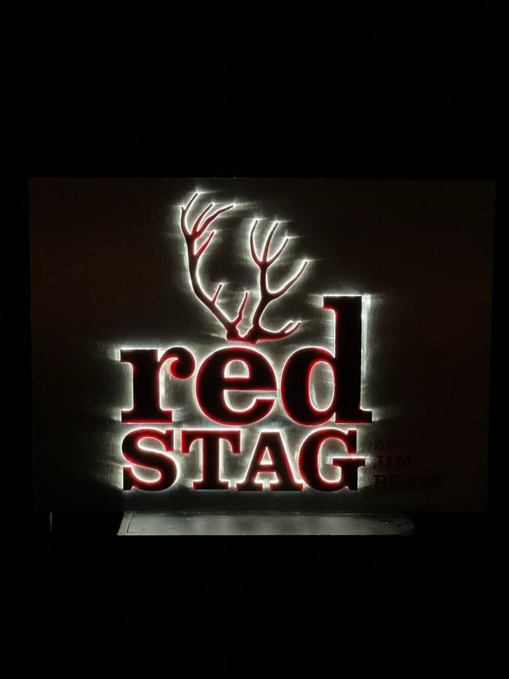 Zeldzame Jim Beam whiskey licht reclame, Verzamelen, Merken en Reclamevoorwerpen, Lichtbak of (neon) lamp, Ophalen of Verzenden