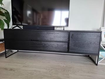 Zwart TV meubel Woood Silas