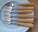 Vintage Franse dessertvorkjes gebaksvorkjes fruitvorkjes, 6x, Antiek en Kunst, Ophalen of Verzenden