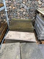34 Grijze Staptegels 40x100x5 cm, Gebruikt, Ophalen of Verzenden, 10 m² of meer, Beton