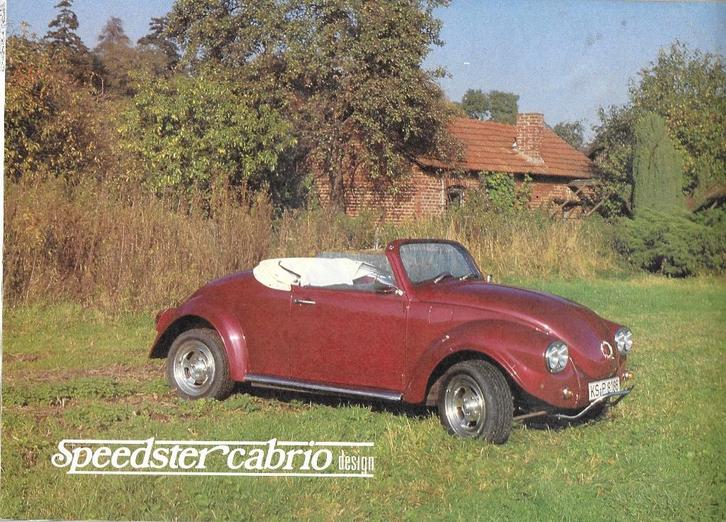 VW Speedster Cabrio design Kever Buggy zelfbouw (VW05), Boeken, Auto's | Folders en Tijdschriften, Zo goed als nieuw, Volkswagen