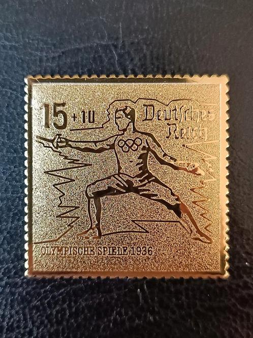 Duitse Rijk 1936 Gouden zegel Olympische spelen, Postzegels en Munten, Postzegels | Europa | Duitsland, Postfris, Duitse Keizerrijk