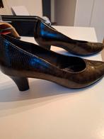 Gabor lak pumps. Donker bruin, maat 7., Ophalen of Verzenden, Zo goed als nieuw, Bruin