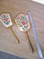 handspiegel antiek borstel brocant kaptafel set jaren 50, Ophalen of Verzenden, Ovaal, Minder dan 50 cm, Minder dan 100 cm