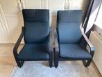 Ikea Poang stoelen zwart, Minder dan 75 cm, Zo goed als nieuw, Ophalen